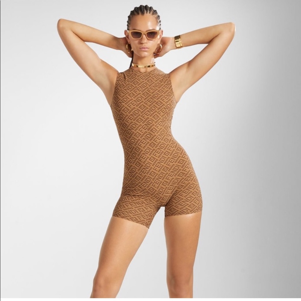 Fendi x Skims tan romper